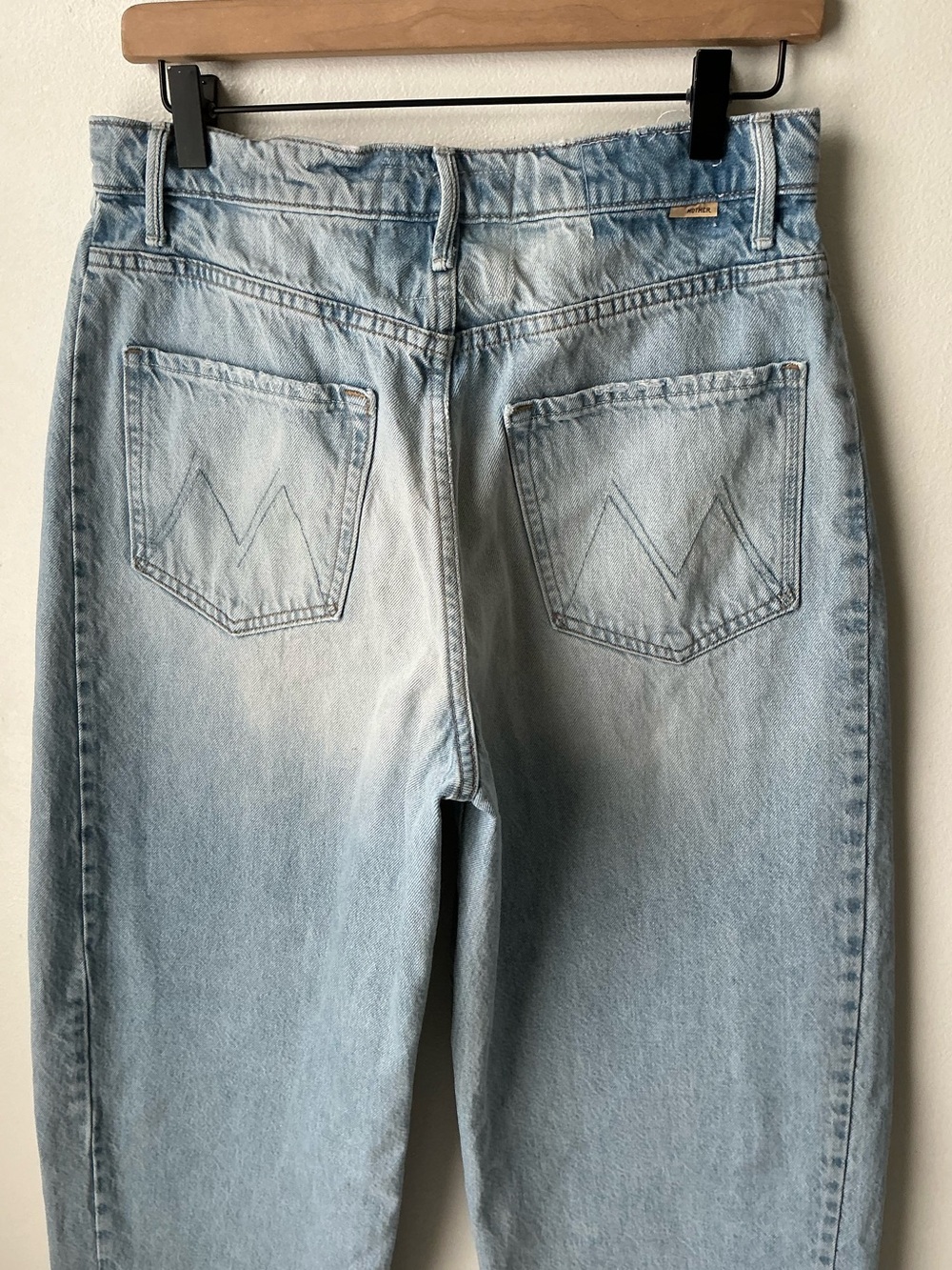 MOTHER SUPERIOR Jeans Full-Pipe Flood Back Pedal Blue Size 28 - Picture 5 of 14